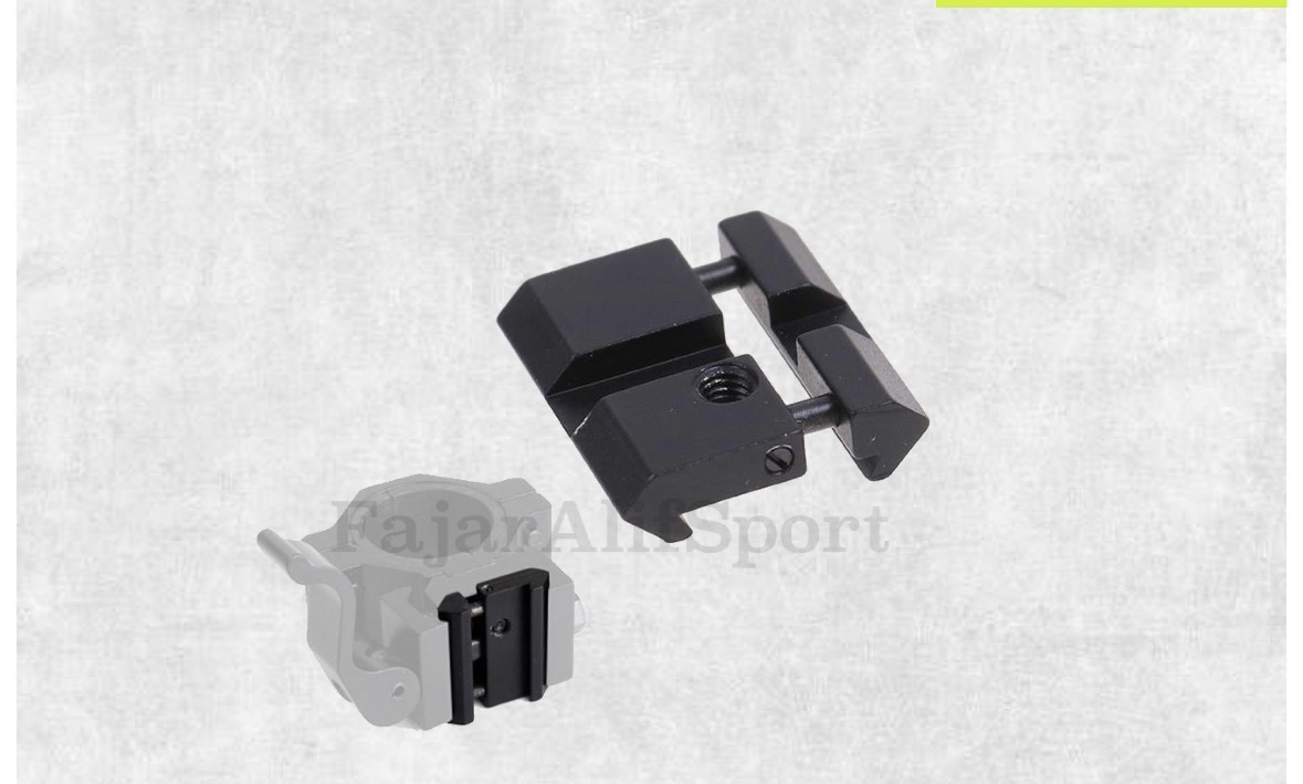 Rail gepeng rail adapter konverter chamber 11mm jadi 20-22mm rail picatiny adapter konverter mounting scope 20-22mm jadi 11mm thumbnail 2