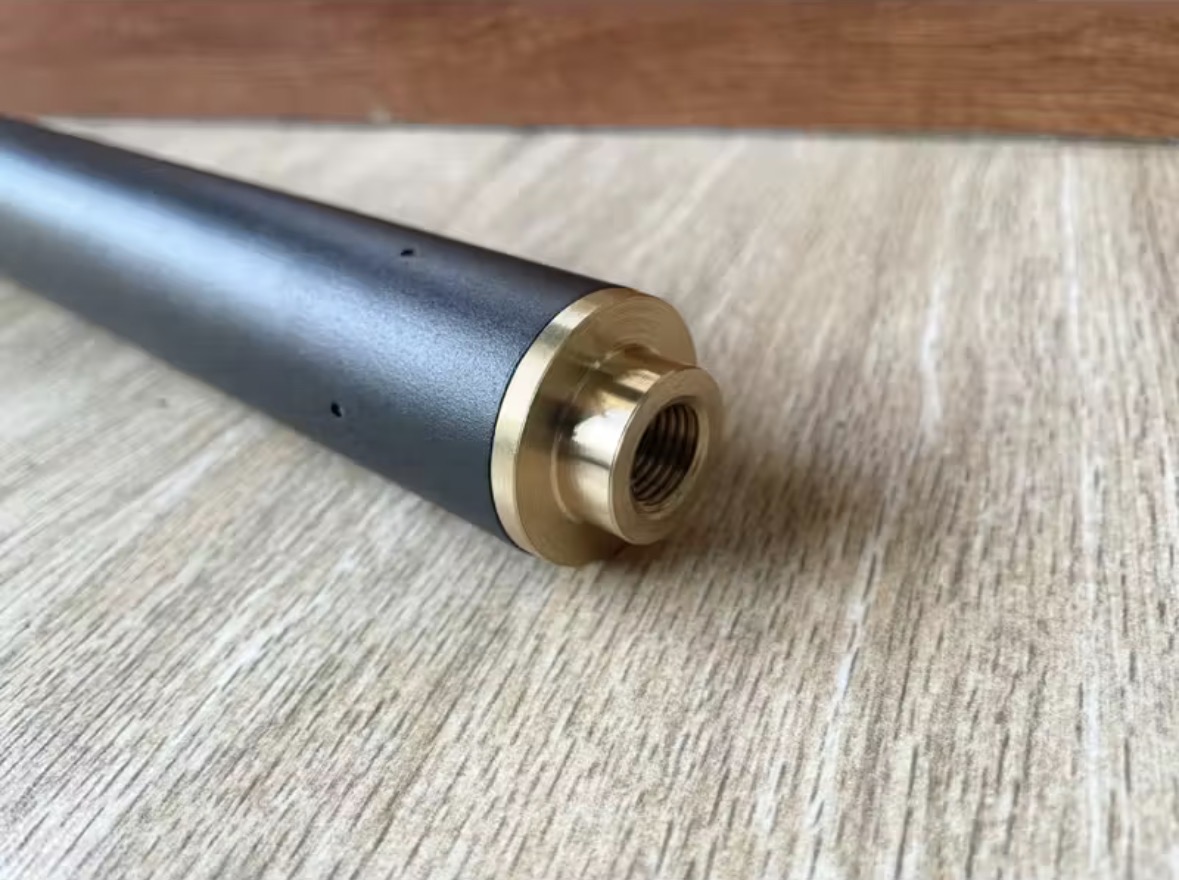 Silencer perdam drat kuningan od30 model deluxe peredam senapan angin uklik senapan pompa silencer perdam peredam thumbnail 2