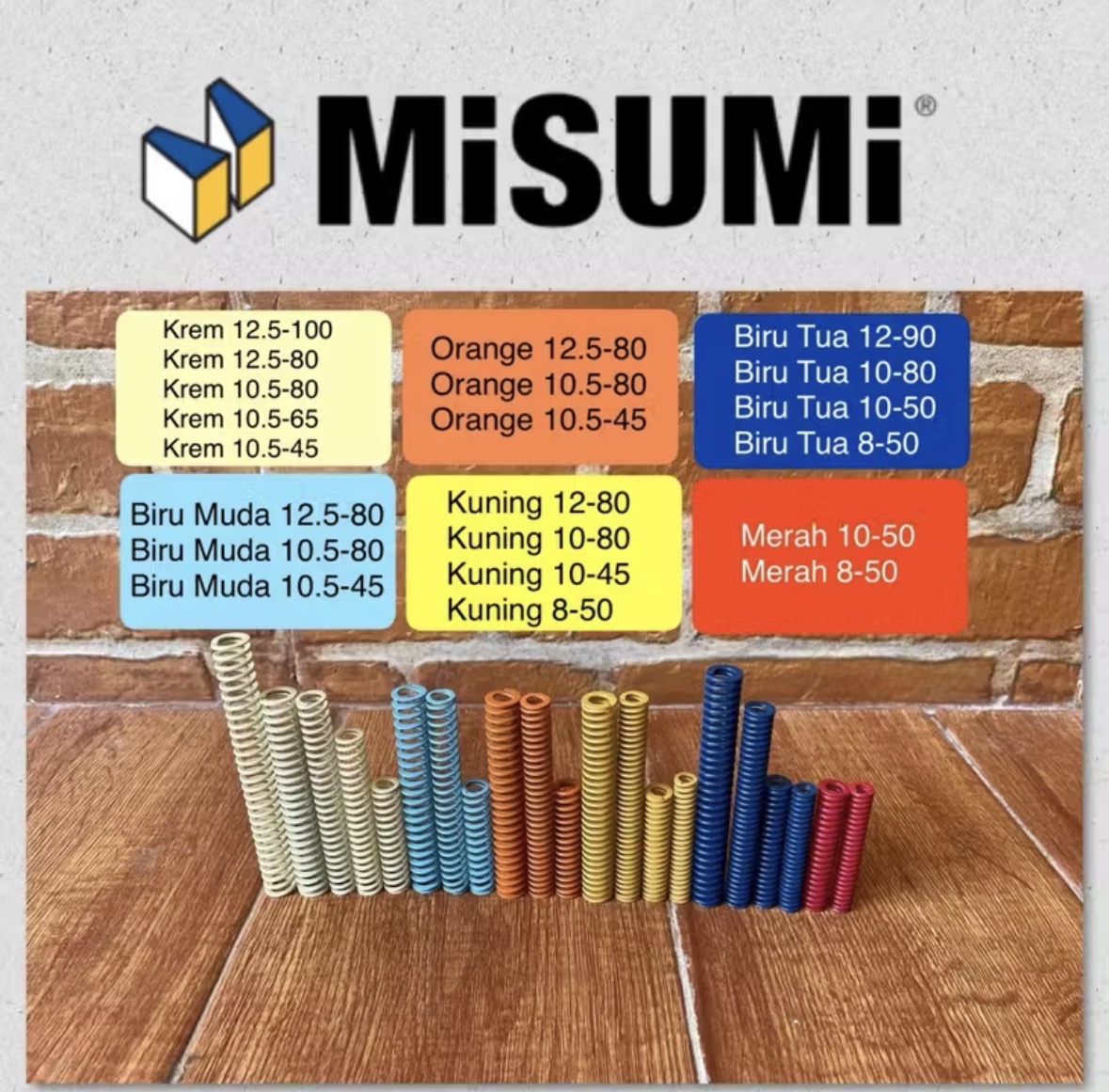 Spring MiSUMi Biru Tua SWL 8-50 Diameter 8mm Panjang 5cm Original Japan Per Hammer pcp Per Valve pcp thumbnail 2