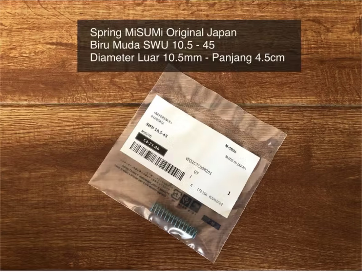 Spring MiSUMi Biru Muda SWU 10.5-45 Diameter 10.5  Panjang 4.5cm Original Japan Per Hammer pcp Per Valve pcp