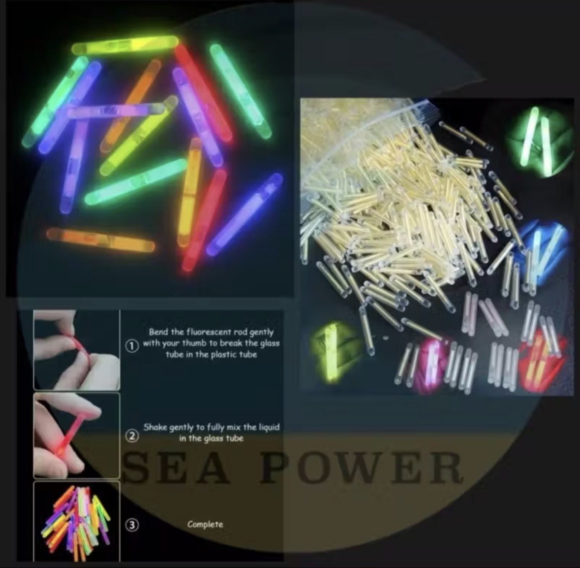 Starlet pancing isi 5pcs starlight starlite fosfor pancing glow stick pancing light stick pelampung pancing warna hijau merah biru kuning