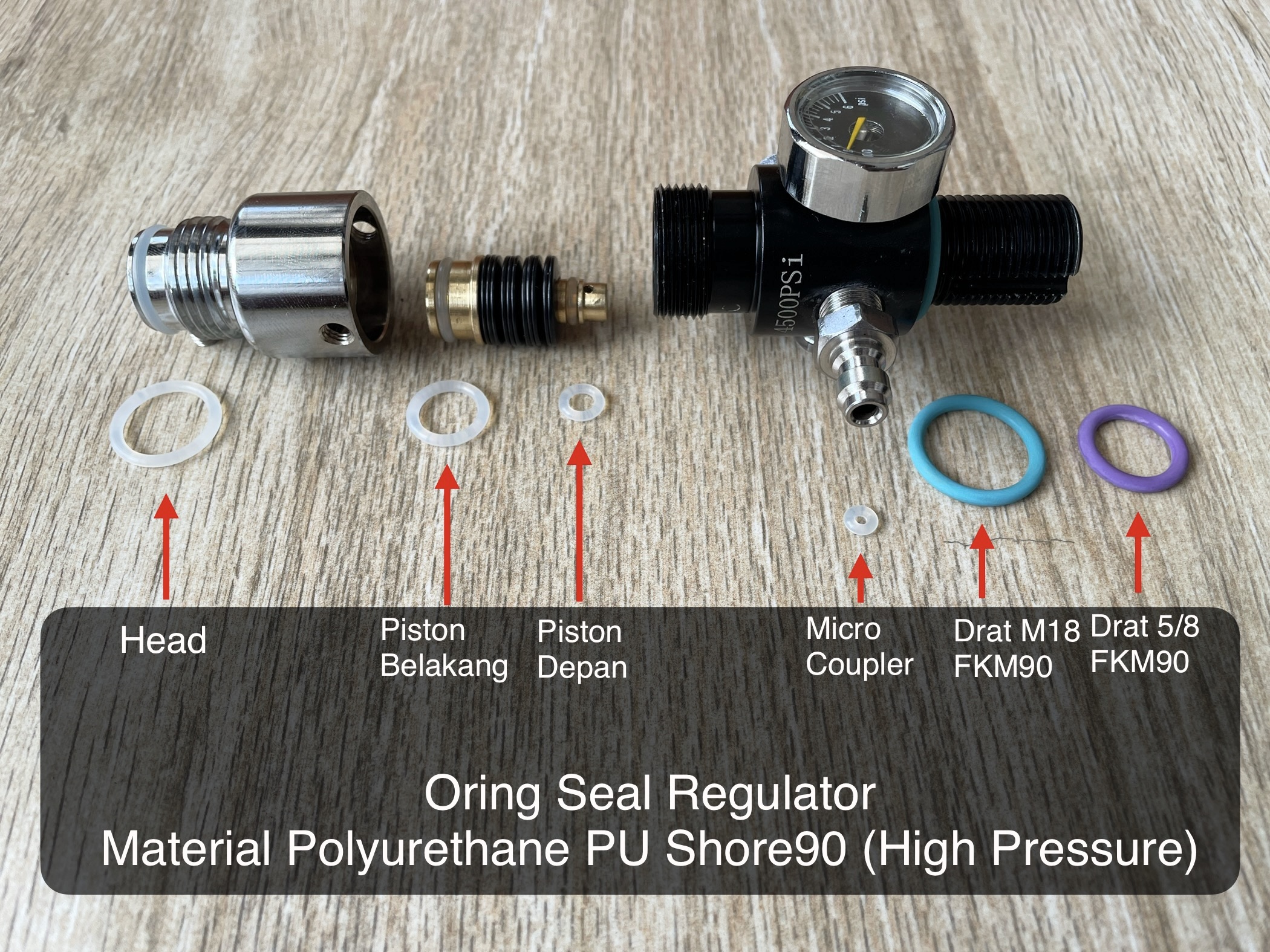 Oring Seal Regulator Paintball isi 5pcs Sil Regulator PCP Oring Seal Satuan Sil Head Regulator Paintball Seal Piston Regulator pcp Sil Botol Kecap